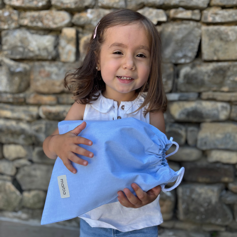 Bolsa Multiusos Azul Bebe Liso