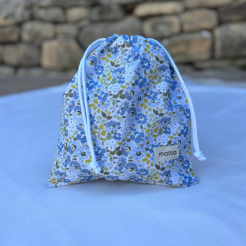 Bolsa Multiusos Flores Azul y Verde-Amarillo 2
