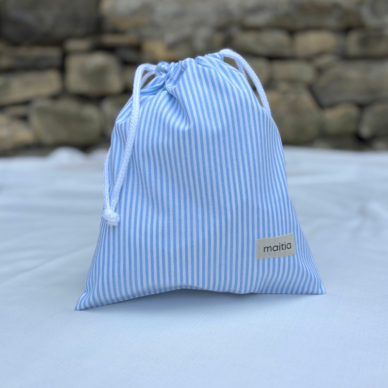Bolsa Multiusos Rayas Azul Bebe 4