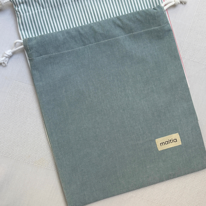 Bolsa Multiusos Verde Empolvado Liso