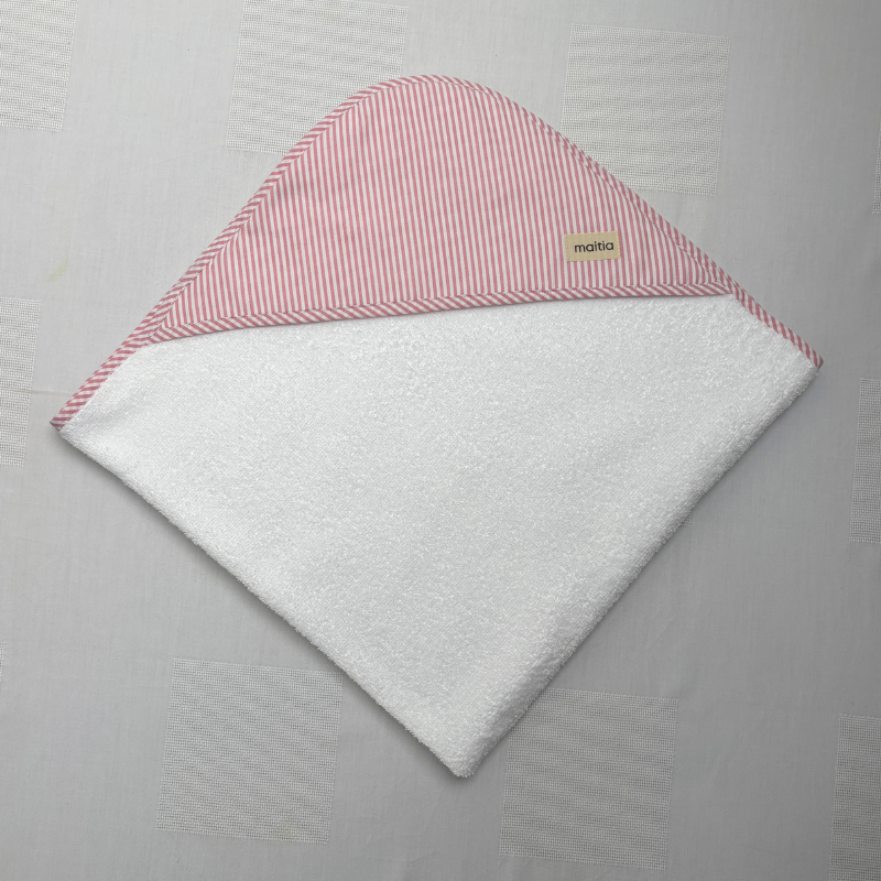 Capa Baño Rayas Rosa