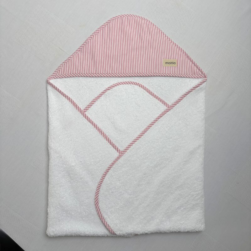Capa Baño Rayas Rosa