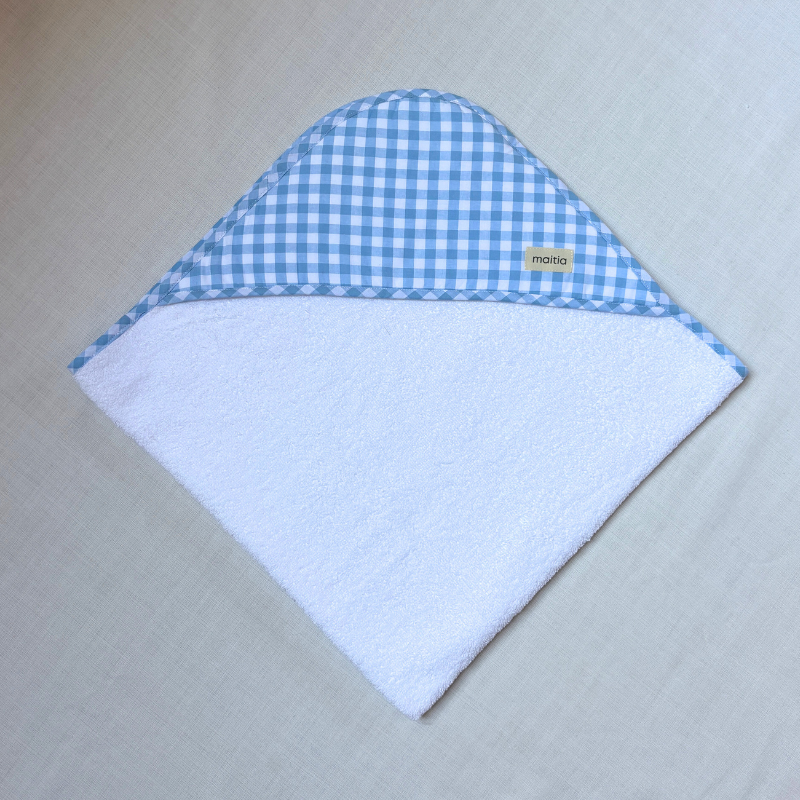 Capa Baño Vichy Azul Bebé