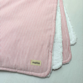 Manta Borreguito Rayas Rosa