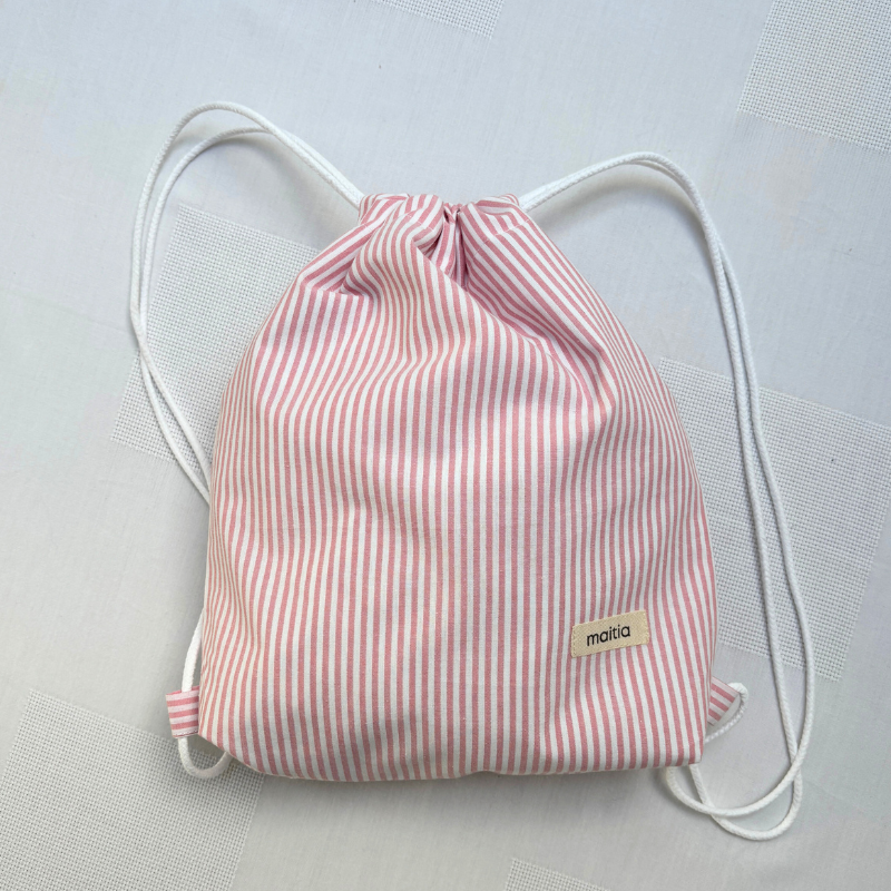 Mochila Rayas Rosa
