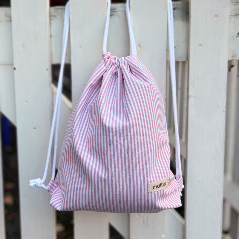 Mochila Rayas Rosa