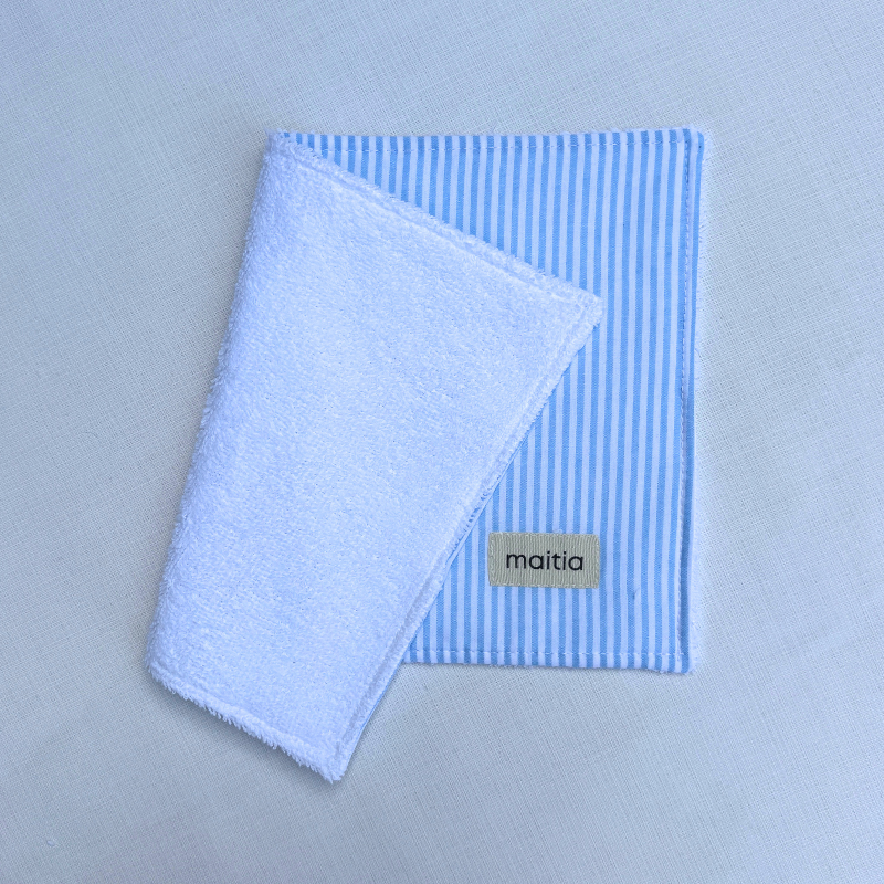 Toalla Babas Rayas Azul Bebe 3