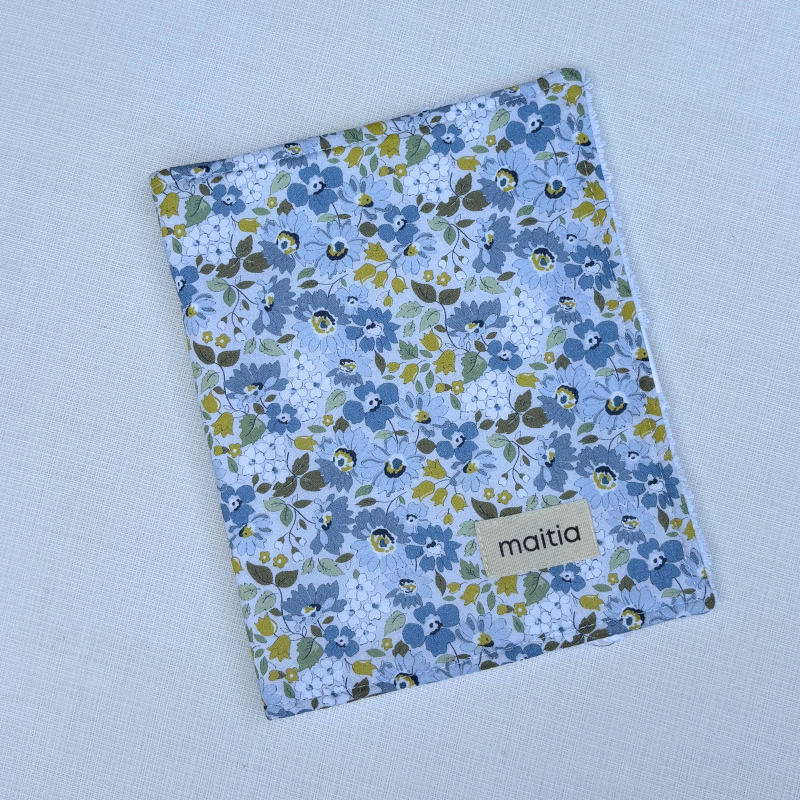 Toalla Babas Flores Azul y Verde-Amarillo